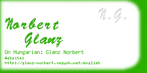 norbert glanz business card